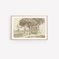 Vintage Art Print | Little House on the River