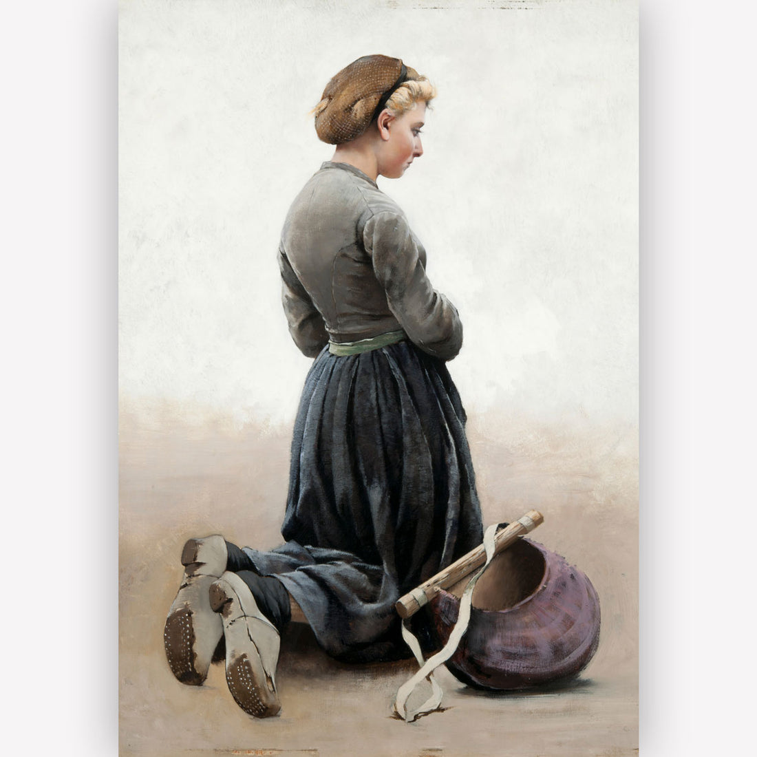 Vintage Art Print | On My Knees