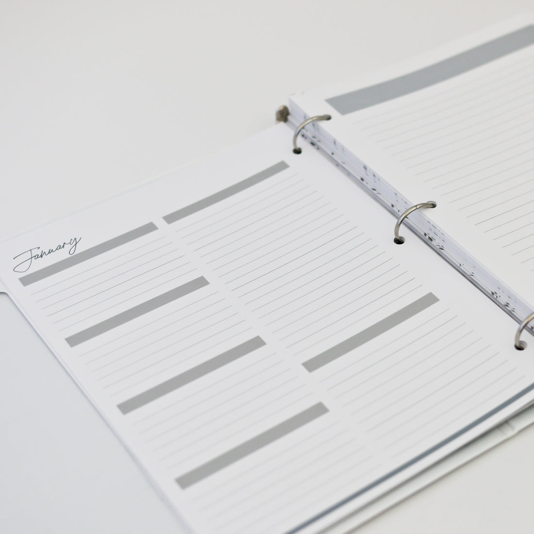 Undated Sunday Start Printable Planner