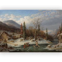 Vintage Art Print | Winter Forage