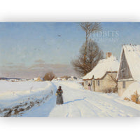 Vintage Art Print | Winter Visit
