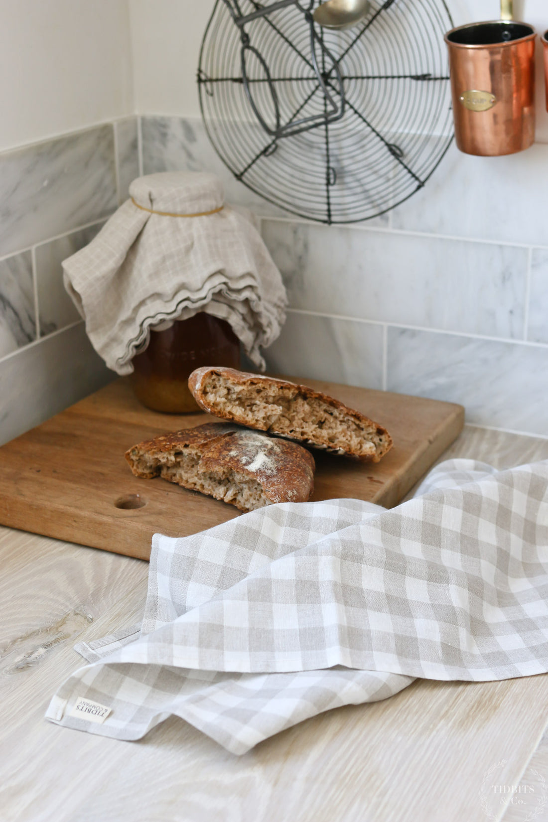 Gingham Linen Tea Towel