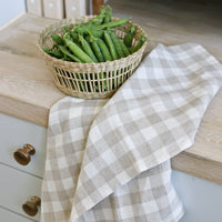 Gingham Linen Tea Towel