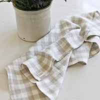 Gingham Linen Tea Towel