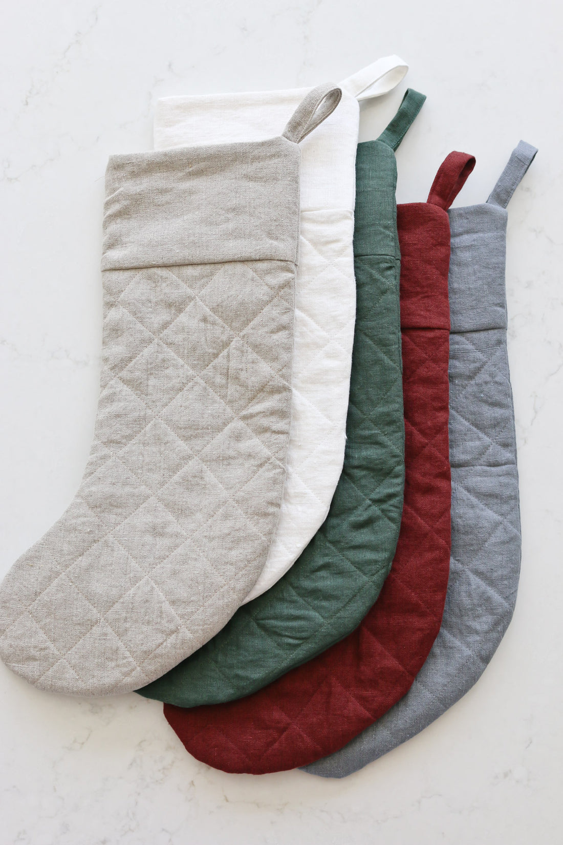 Linen Quilted Stocking