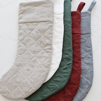 Linen Quilted Stocking