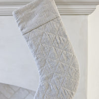 Linen Quilted Stocking