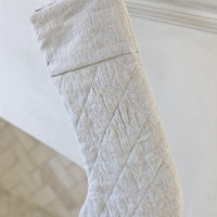 Linen Quilted Stocking