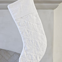 Linen Quilted Stocking