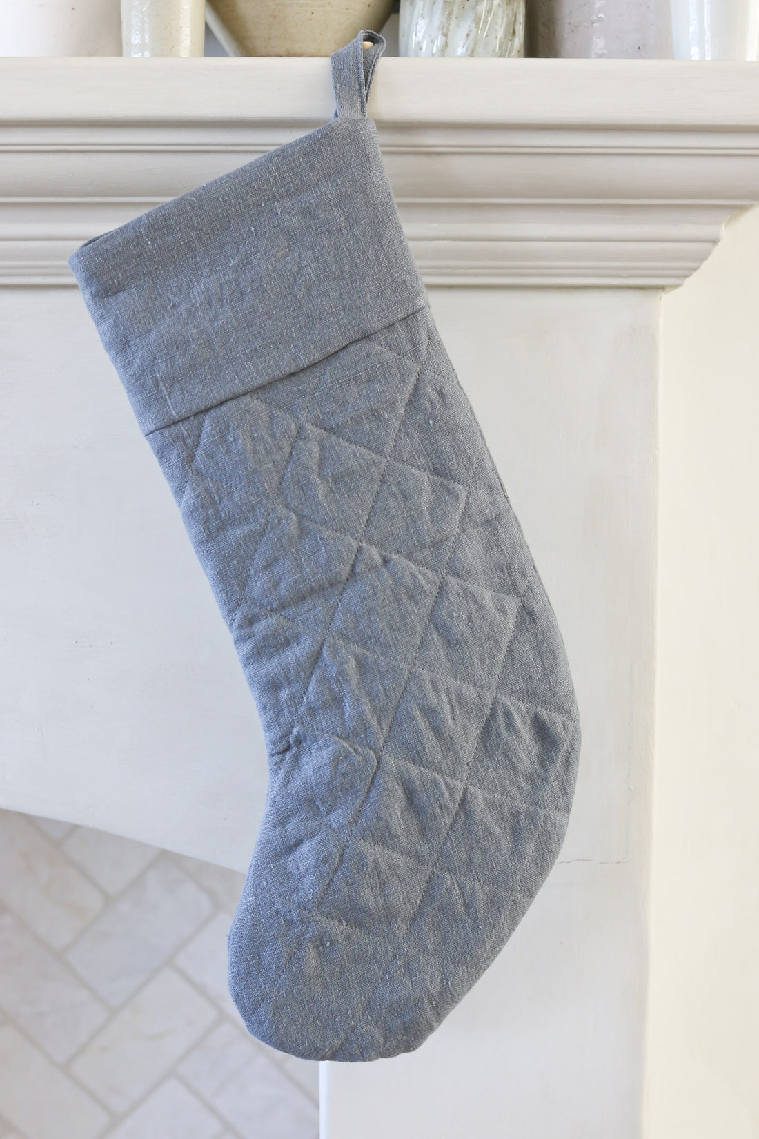 Linen Quilted Stocking