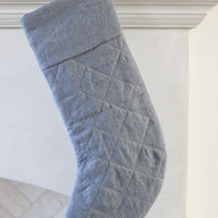 Linen Quilted Stocking