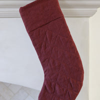Linen Quilted Stocking