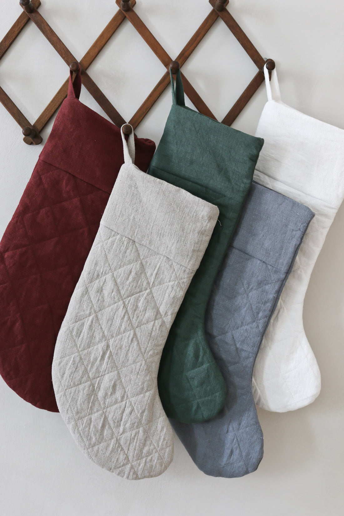 Linen Quilted Stocking