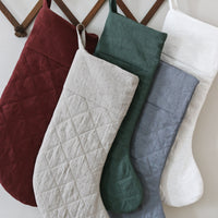 Linen Quilted Stocking