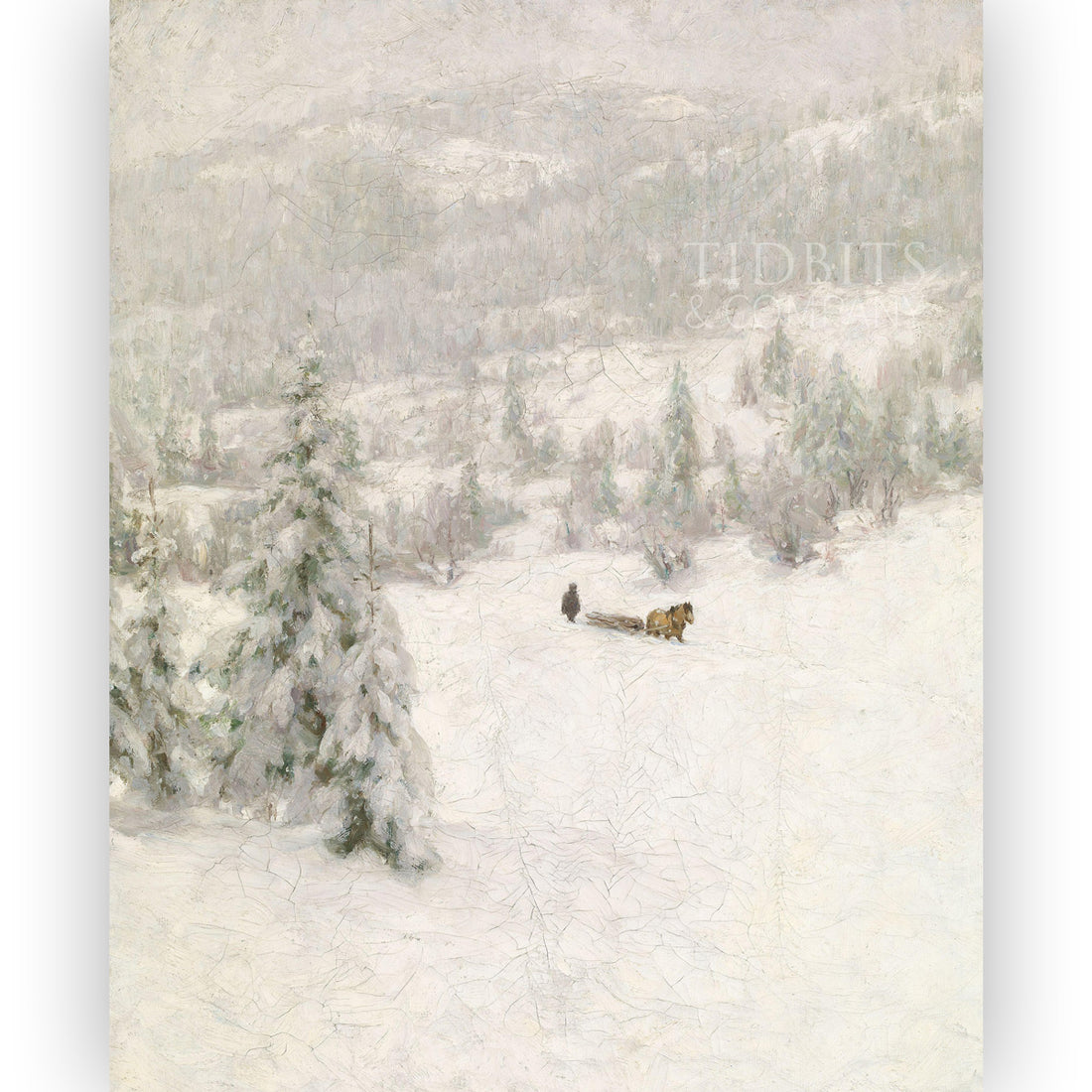 Vintage Art Print | Winter Serenity