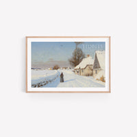 Vintage Art Print | Winter Visit