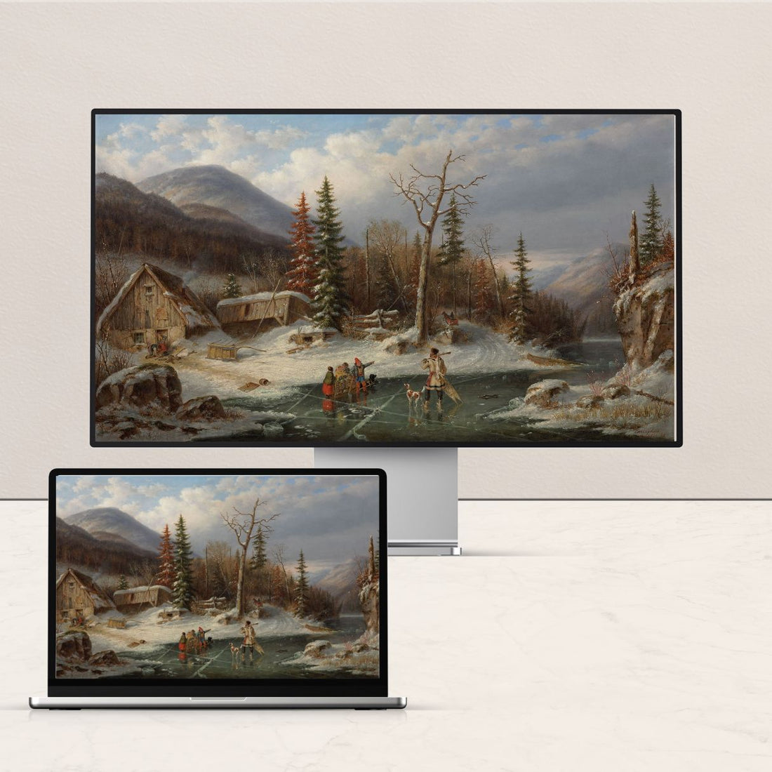 Vintage Art Desktop Wallpaper | Winter Collection